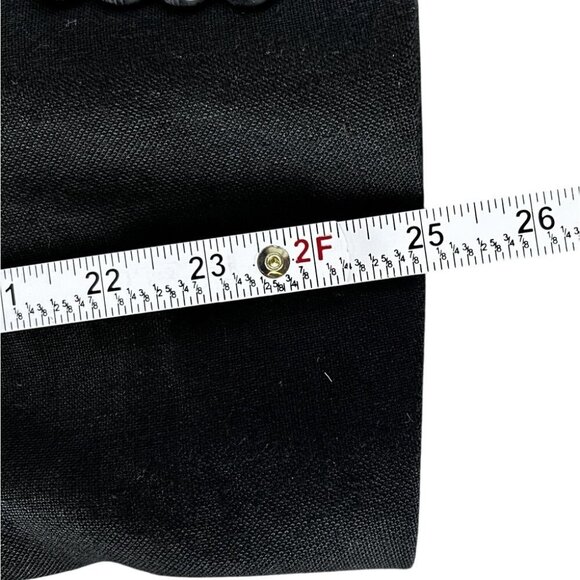 John Ashford Mens Classic Sport Coat Blazer 3 Button Black Linen Poly Blend 42R - Picture 10 of 13